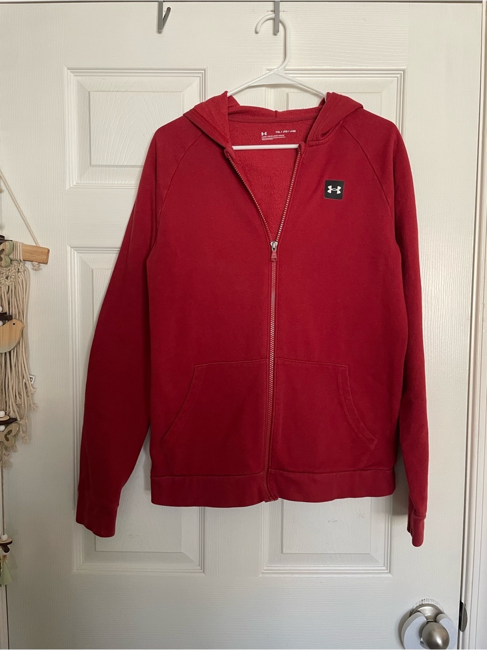 Under Armour Red Kids Youth XL Full-Zip Hoodie with Logo